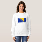Sweatshirt Drapeau de Bosnie-Herzégovine patriotique (Devant entier)