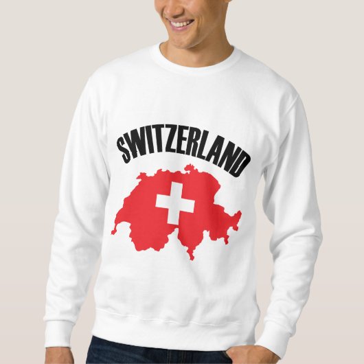 Sweatshirt Drapeau de carte Suisse (Devant)