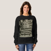 Sweatshirt Drapeau de combat militaire américain Star Spangle (Devant entier)