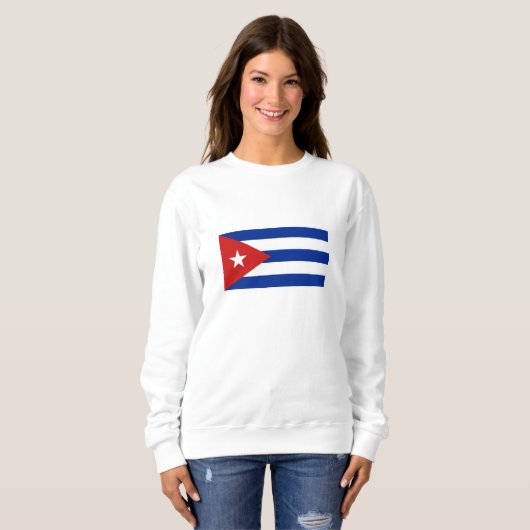 Sweatshirt Drapeau de Cuba (Devant entier)