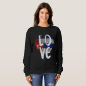 Sweatshirt Drapeau de Cuba Cubain   Cubain Fierté (Devant entier)