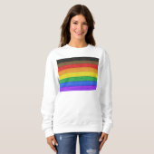 Sweatshirt Drapeau de fierté gay inclusif texturé de Slippery (Devant entier)