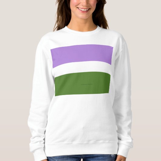 Sweatshirt Drapeau de fierté genderqueer de SlipperyJoe lavan (Devant)