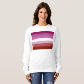 Sweatshirt Drapeau de fierté lesbienne de SlipperyJoe féminin (Devant entier)