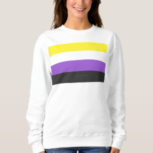 Sweatshirt Drapeau de fierté non binaire de SlipperyJoe's jau