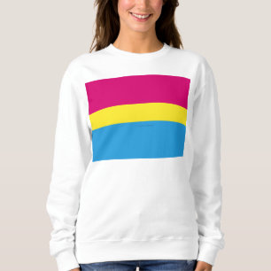 Sweatshirt drapeau de fierté pansexuelle SlipperyJoe rose amb