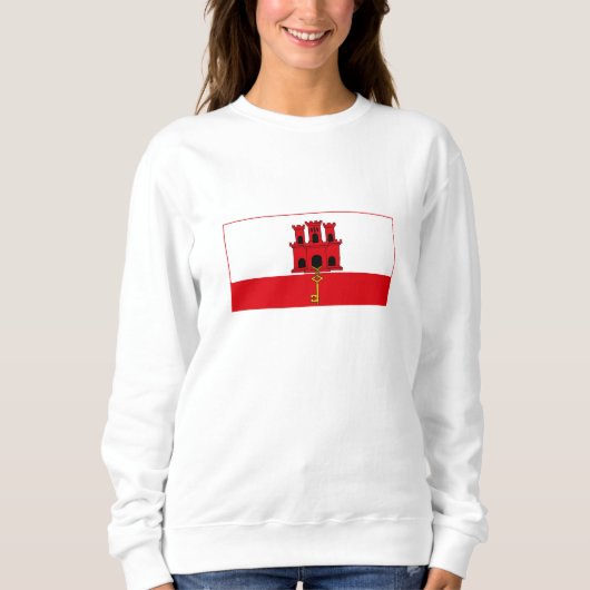 Sweatshirt Drapeau de Gibraltar (Devant)