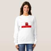 Sweatshirt Drapeau de Gibraltar (Devant entier)