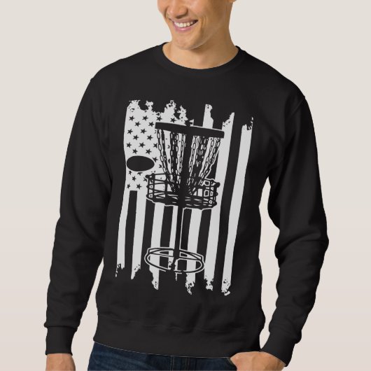 Sweatshirt Drapeau de golf sur disque USA (Devant)