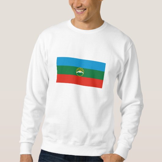 Sweatshirt Drapeau de Karatchaï Tcherkessie (Devant)