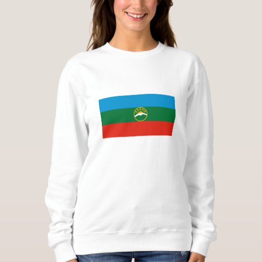 Sweatshirt Drapeau de Karatchaï Tcherkessie (Devant)
