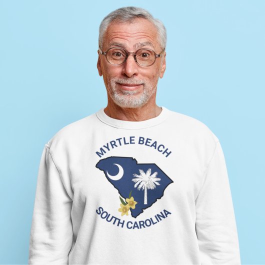 Sweatshirt Drapeau de la Caroline du Sud Fleur de l'État Jess