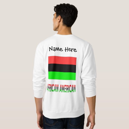 Sweatshirt Drapeau de la diaspora afro-américaine personnalis (Dos entier)