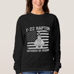 Sweatshirt Drapeau de la liberté défenseur F-22 Raptor Chasse