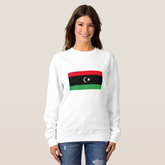 Sweatshirt Drapeau de la Libye (Devant entier)