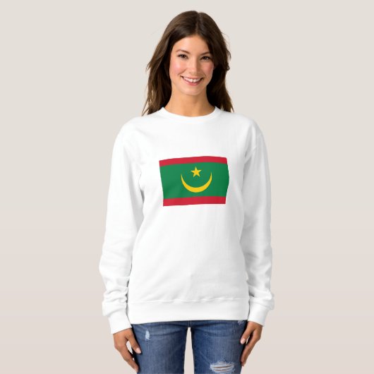 Sweatshirt Drapeau de la Mauritanie (Devant entier)