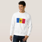 Sweatshirt Drapeau de la Moldavie (Devant entier)