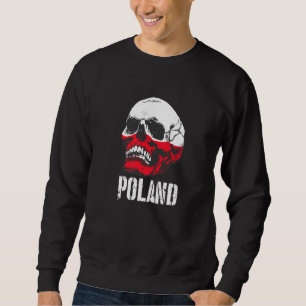 Sweatshirt Drapeau de la Pologne Crâne Fierté polonaise Patri