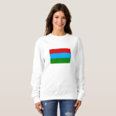 Sweatshirt Drapeau de la République de Carélie (Devant entier)