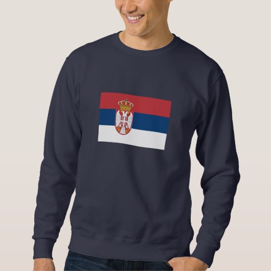 Sweatshirt Drapeau de la Serbie (Devant)