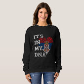 Sweatshirt Drapeau de la Serbie C'est dans mon empreinte digi (Devant entier)