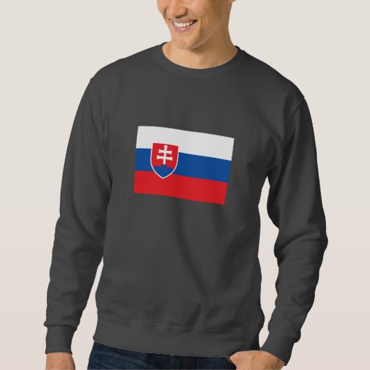Sweatshirt Drapeau de la Slovaquie (Devant)