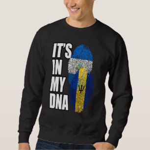 Sweatshirt Drapeau De L'Adn De La Barbade Et Du Nicaragua