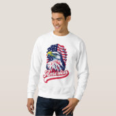Sweatshirt Drapeau de l'Aigle Américain (Devant entier)