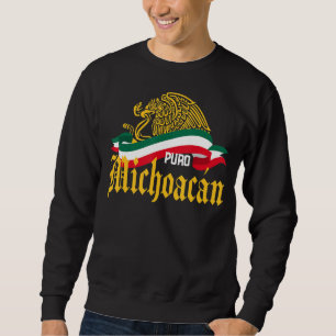 Sweatshirt Drapeau de l'aigle jaune du Michoacán Mexique Puro