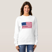 Sweatshirt Drapeau de l'atoll de Bikini Patriotique (Devant entier)