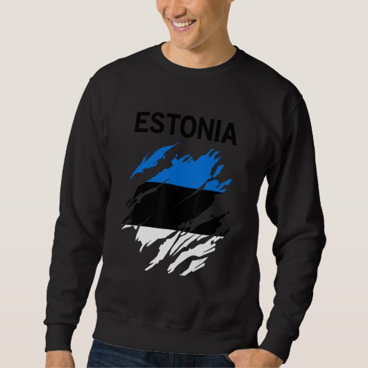 Sweatshirt Drapeau de l'Estonie (Devant)
