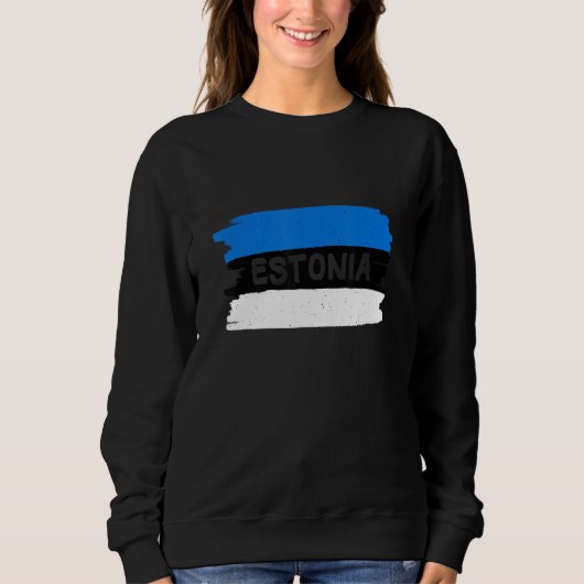 Sweatshirt Drapeau de l'Estonie cool (Devant)