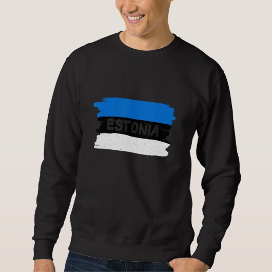 Sweatshirt Drapeau de l'Estonie cool (Devant)