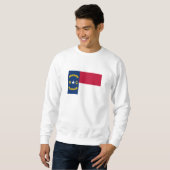 Sweatshirt Drapeau de l'État de Caroline du Nord (Devant entier)