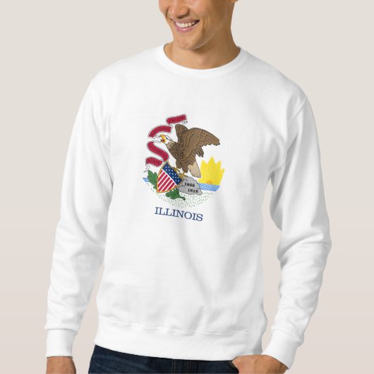 Sweatshirt Drapeau de l'État de l'Illinois (Devant)