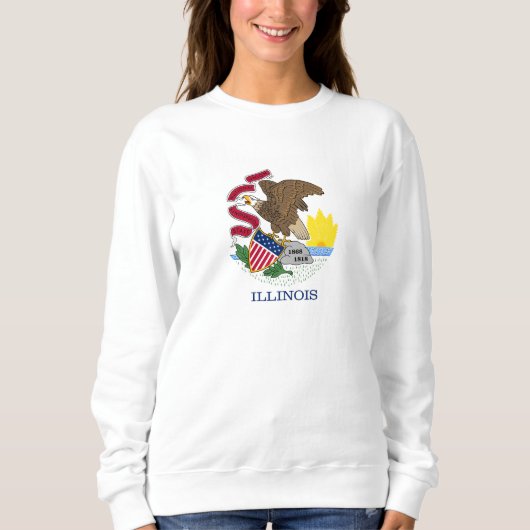 Sweatshirt Drapeau de l'État de l'Illinois (Devant)