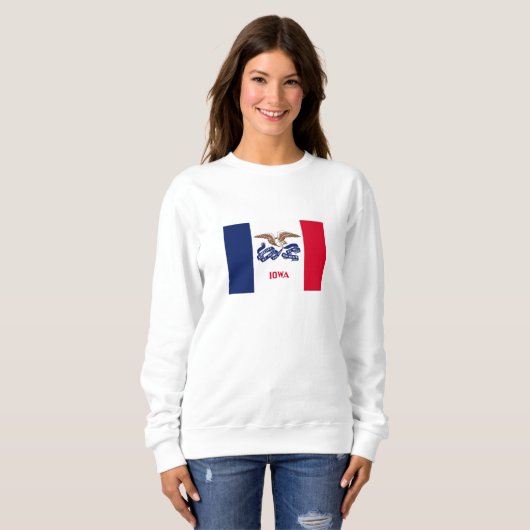 Sweatshirt Drapeau de l'État de l'Iowa (Devant entier)