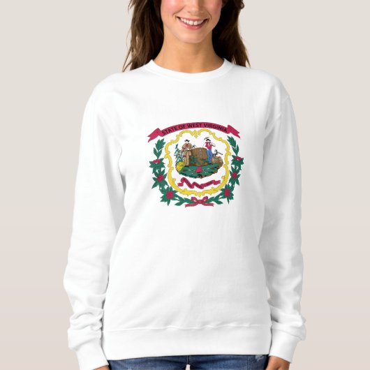 Sweatshirt Drapeau de l'État de Virginie-Occidentale (Devant)