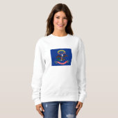 Sweatshirt Drapeau de l'État du Dakota du Nord (Devant entier)