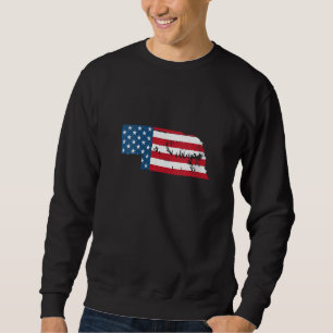 Sweatshirt Drapeau de l'État du Nebraska Patriotic USA pour l