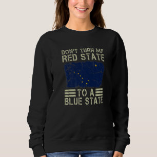 Sweatshirt Drapeau de l'État Vintage N'abîme pas mon état rou