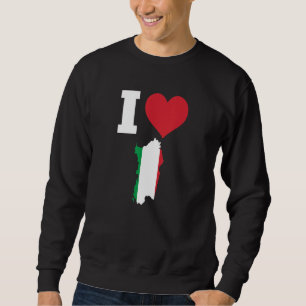Sweatshirt Drapeau de l'Italie pour la Sardaigne J'aime la