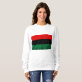 Sweatshirt Drapeau de l'UNIA Roots de liberté panafricains Bl (Devant entier)