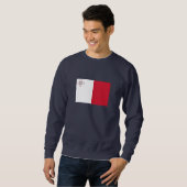 Sweatshirt Drapeau de Malte (Devant entier)