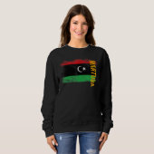 Sweatshirt Drapeau De Martuba Libye Pour Les Libyens Hommes F (Devant entier)