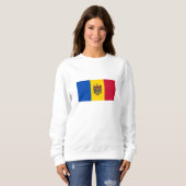 Sweatshirt Drapeau de Moldova (Devant entier)