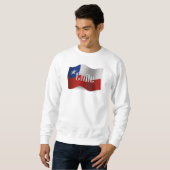 Sweatshirt Drapeau de ondulation du Chili (Devant entier)