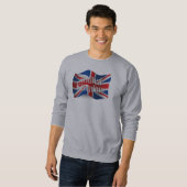 Sweatshirt Drapeau de ondulation du Royaume-Uni (Devant entier)