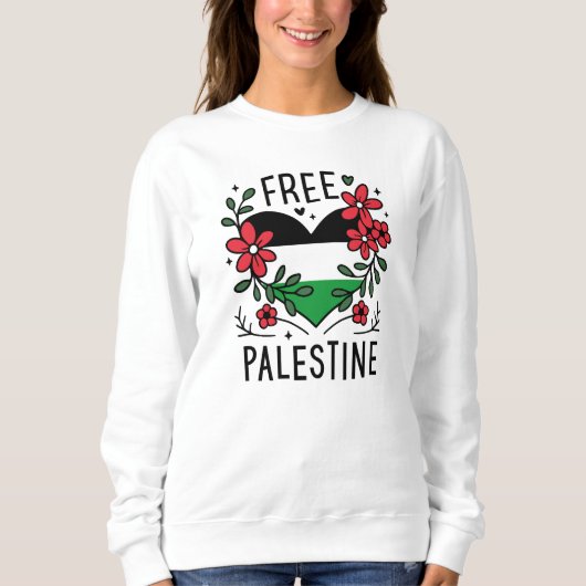Sweatshirt Drapeau de palestine libre (Devant)