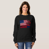 Sweatshirt Drapeau de pêche Bateau de pêche Pêche à la basse  (Devant entier)